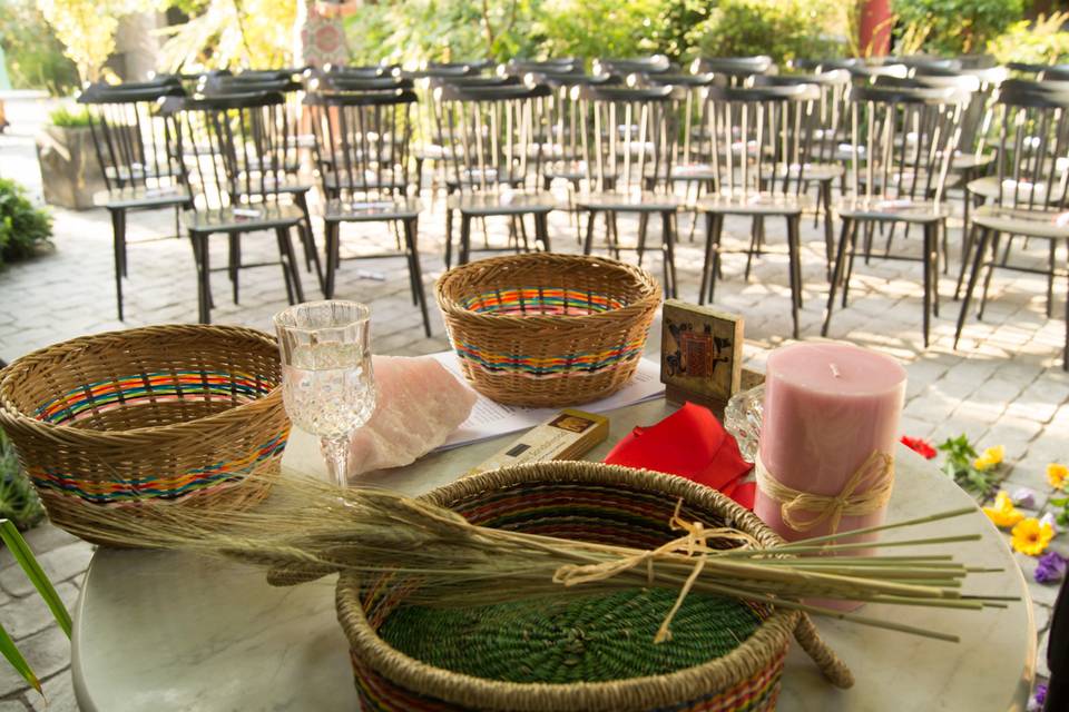 Altar antes de la ceremonia