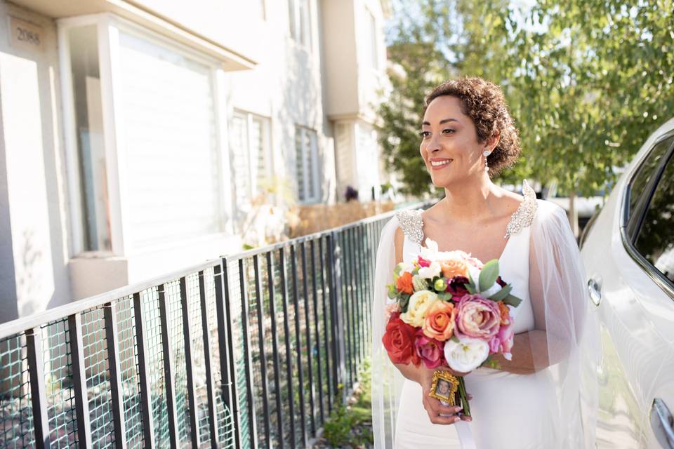 Marcela camino al altar