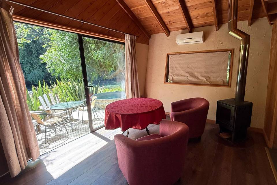 Cabañas borde rio