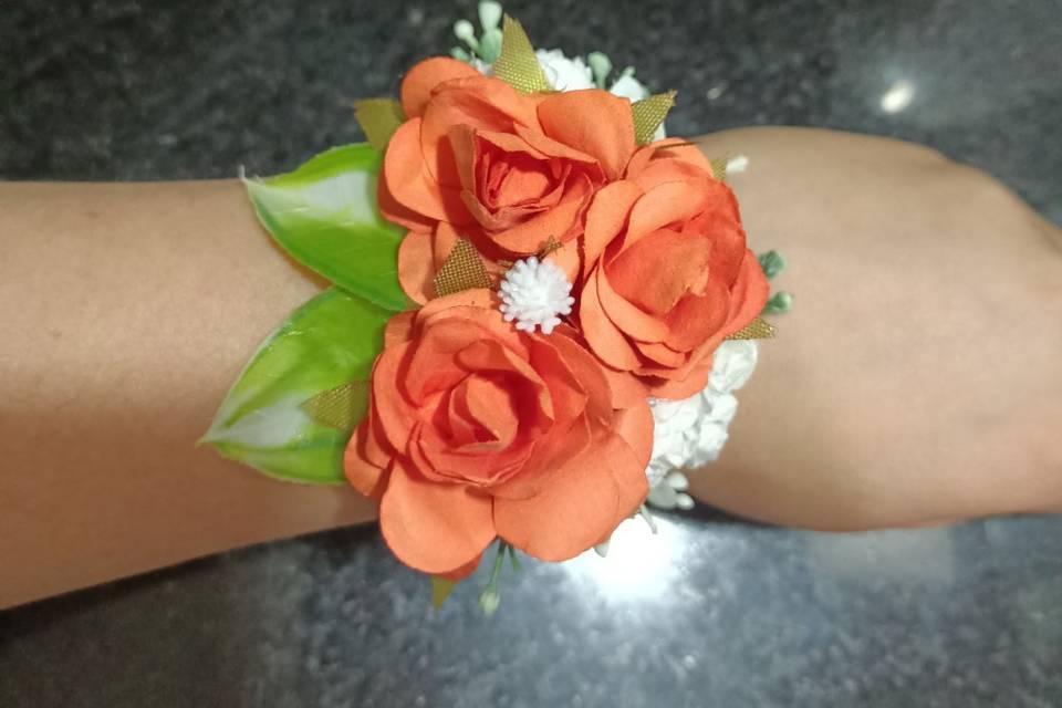 Corsage salmón