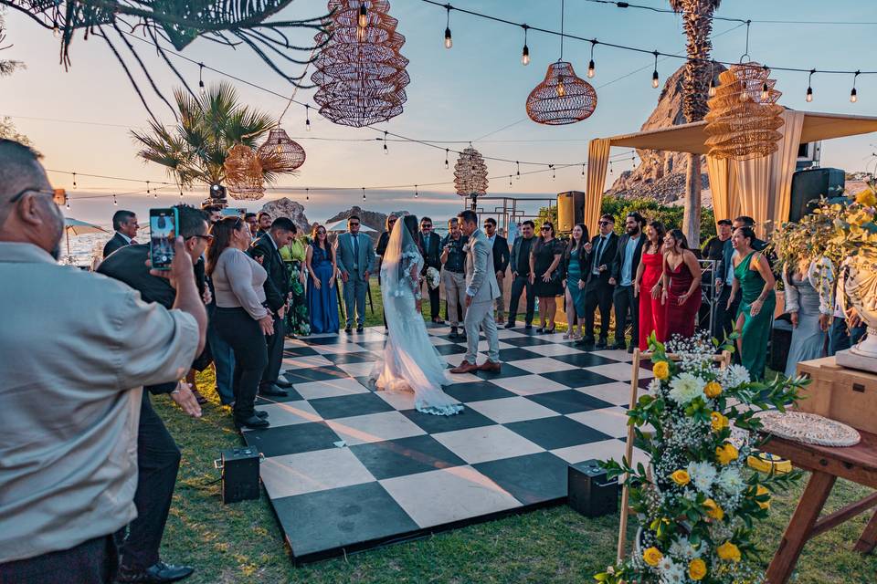 Llegada novios