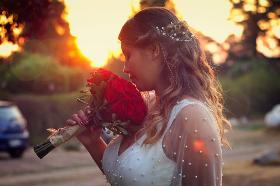 Valentina y su ramo de Novia