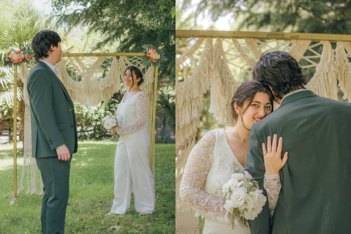 Traje de novia de 2 piezas