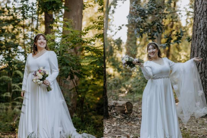 Vestido con velo