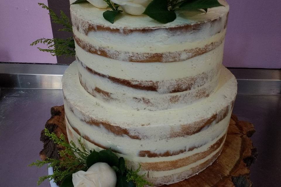 Torta Naked Rosas