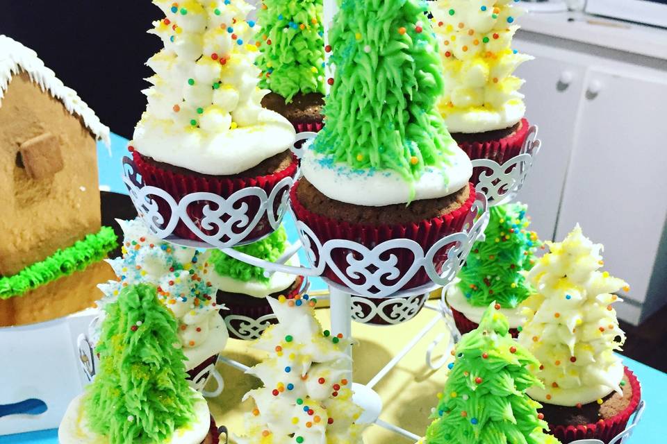 Cupcakes navideños