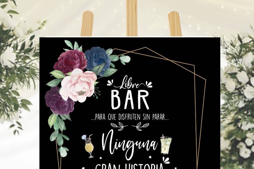 Cartel de Bar o Barra