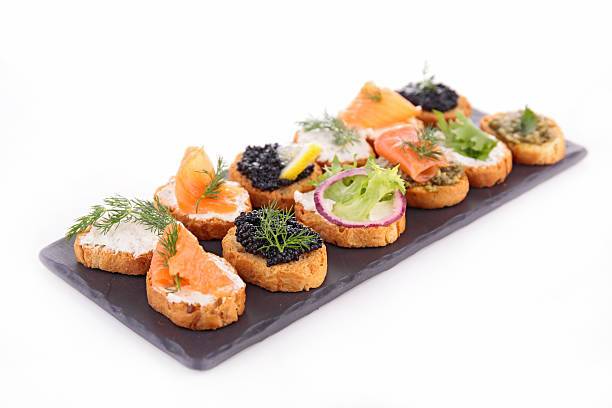 Canapés, surtido de sabores