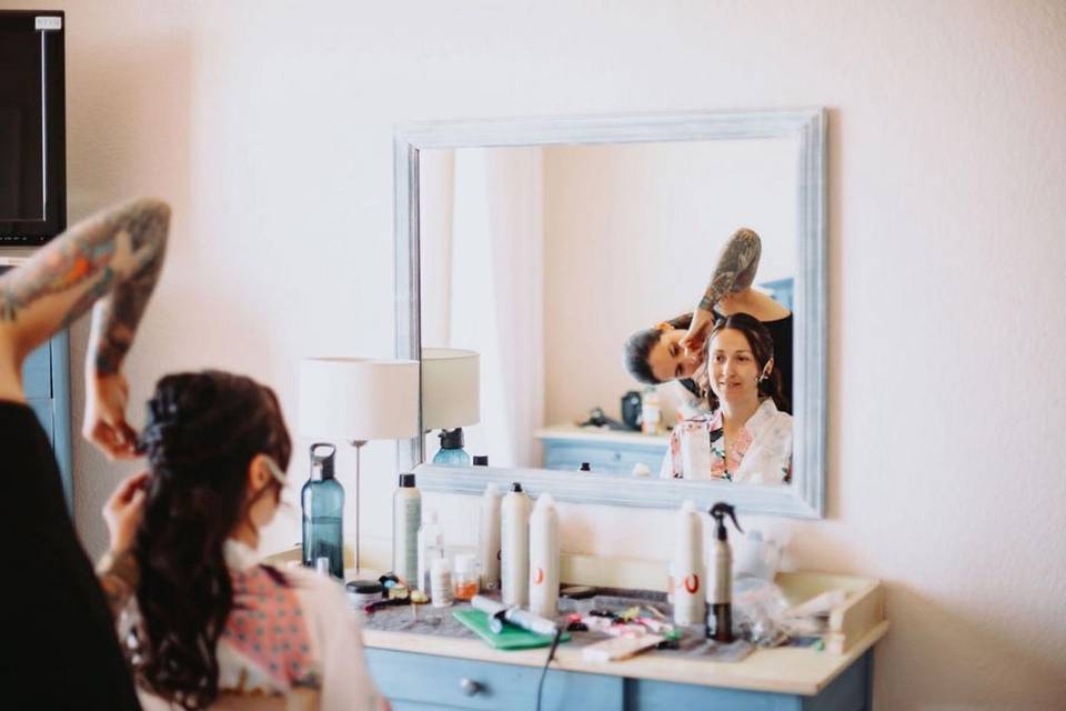 Maquillaje y peinado novia
