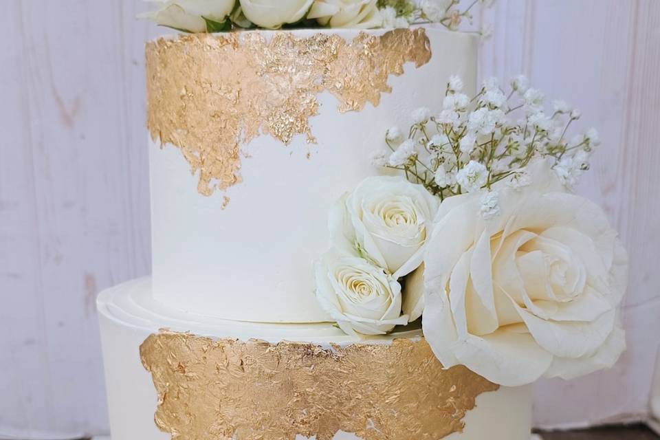 Gold & roses
