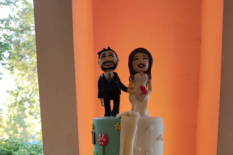 Torta dúo gamer y clásica