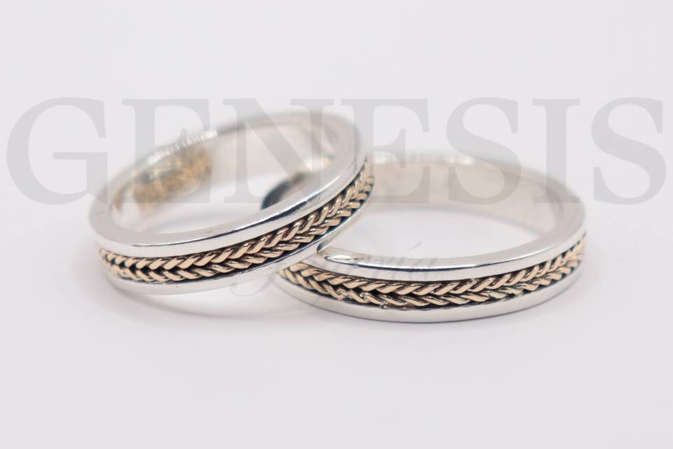 Argollas Bicolor Plata & Oro