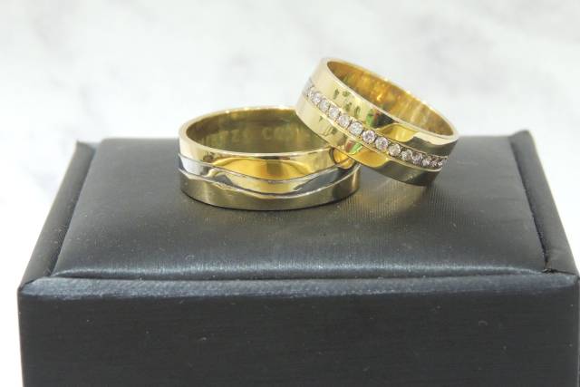 Anillos Sortijas 14k Argollas de Compromiso Matrimonio Oro Plata 925 Para  Mujer
