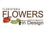 Floristeria Flowers in Desing logo