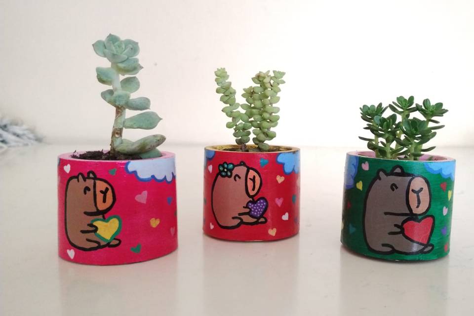Maceteritos de familia Capibar