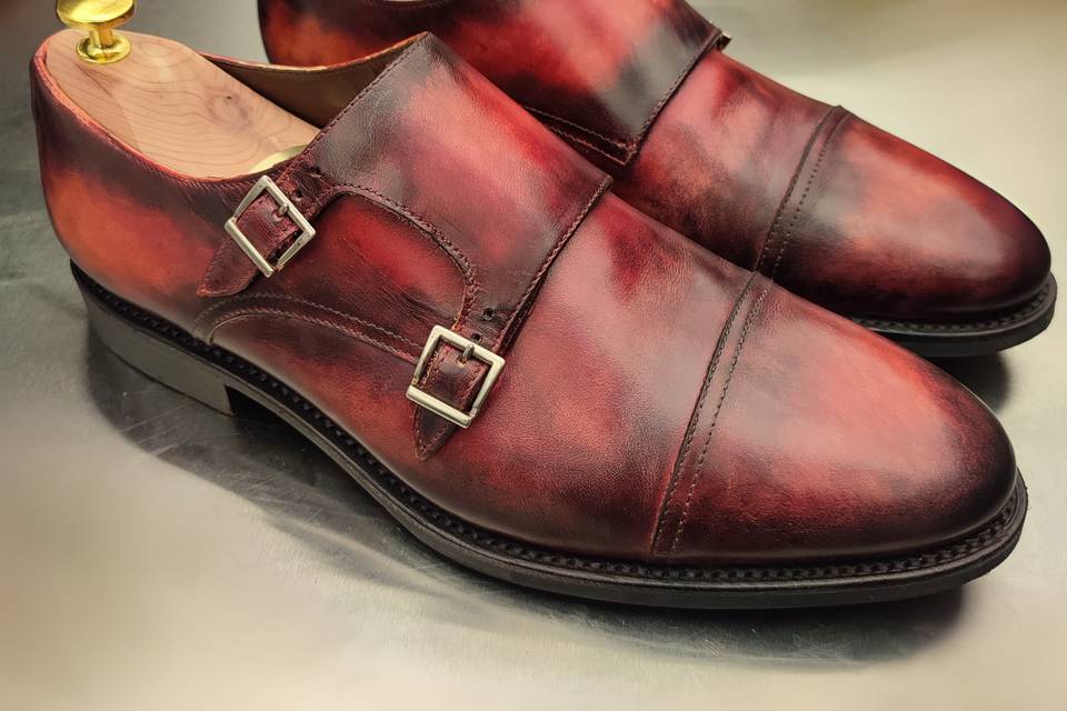 Double Monk Patina Burdeo