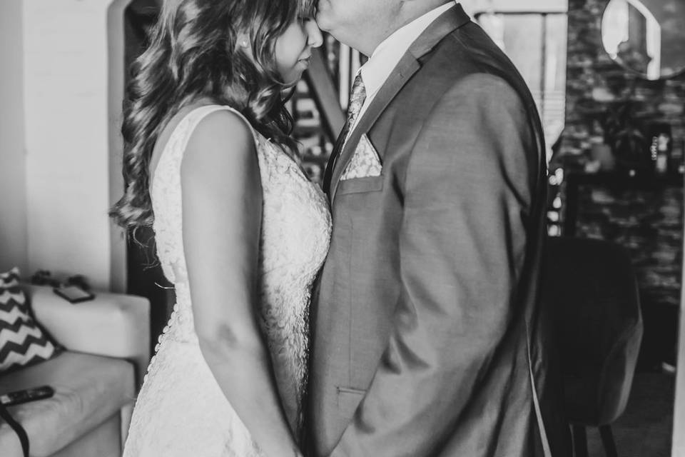 Preparativos de los novios