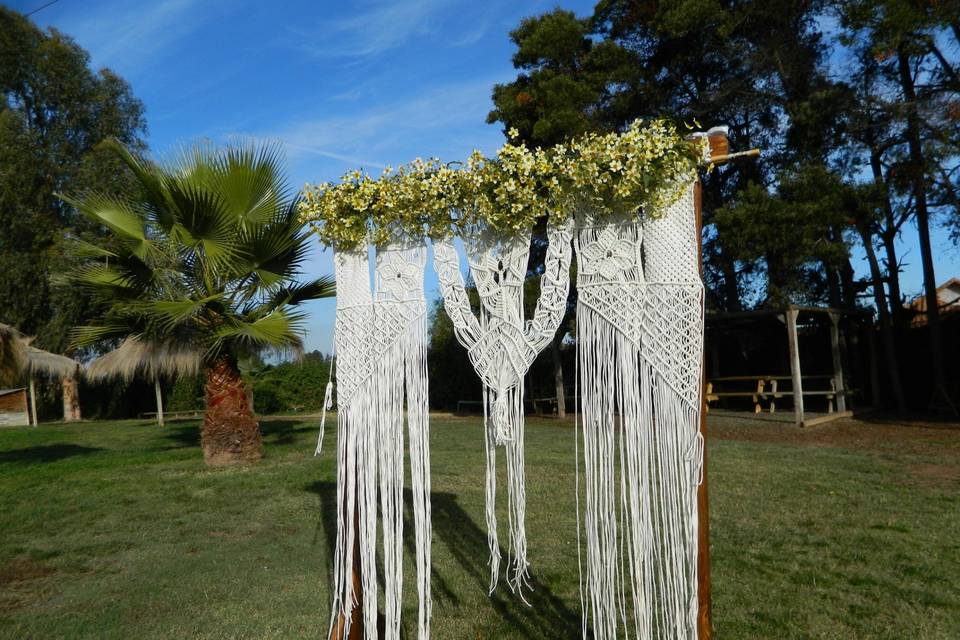 Altar de macramé