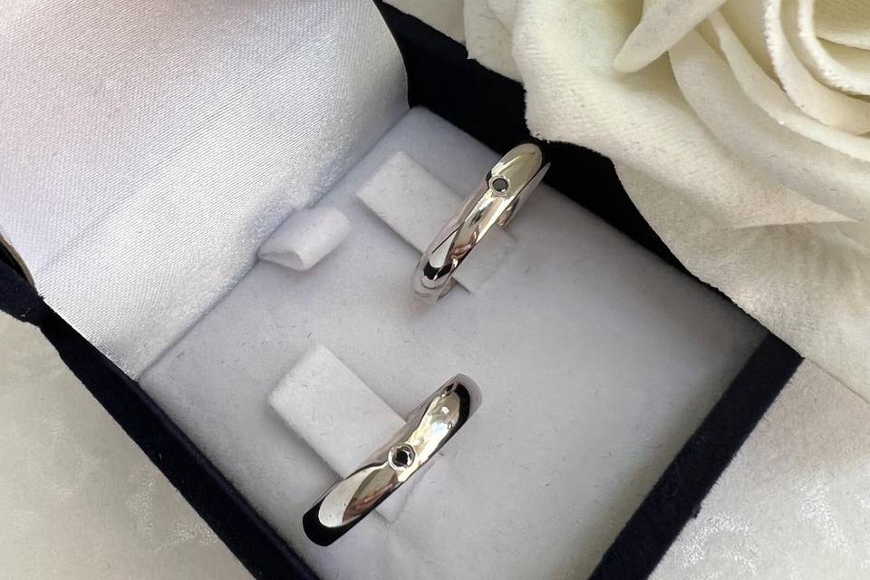 Argollas platino 990