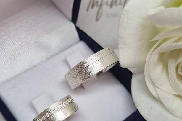 Argollas plata fina satinada