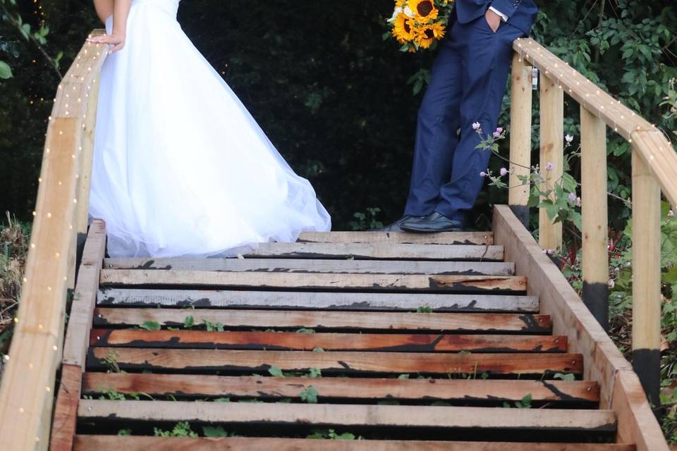 Escalera del bosque a la playa