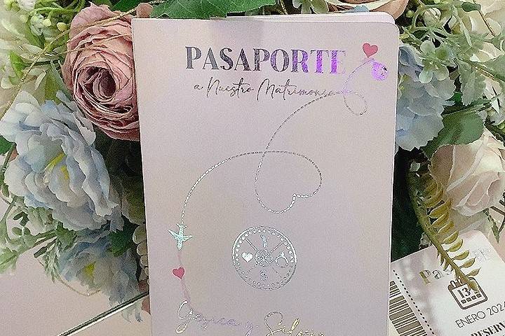 Invitación Pasaporte Rose