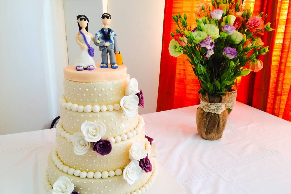 Torta matrimonio y cupcake