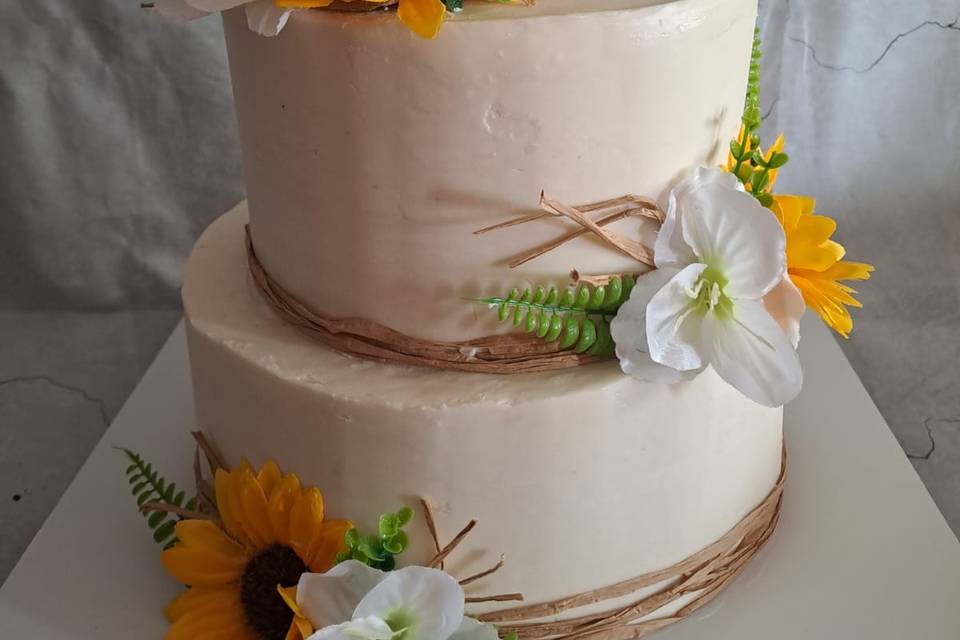 Torta ganache chocolate blanco