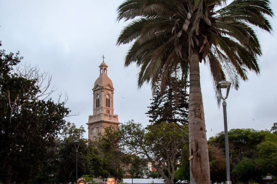 En la plaza de armas