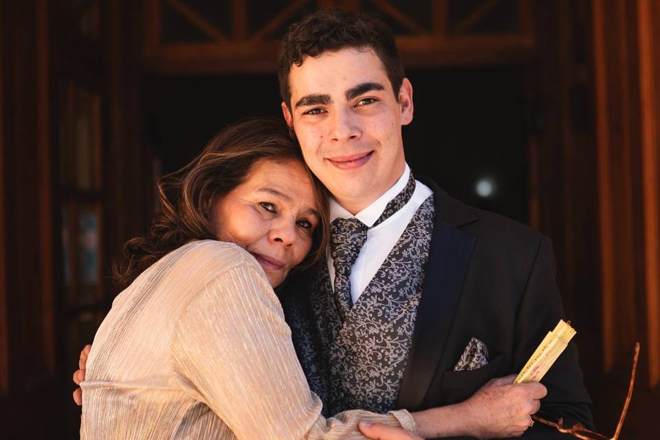 Madre e hijo momentos previos