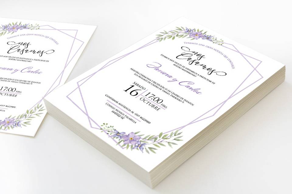 Invitación tipo postal