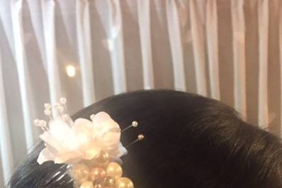 Arreglo de novia con perlas