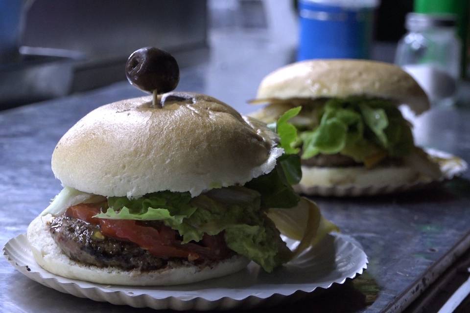 Hamburguesas, comida nocturna