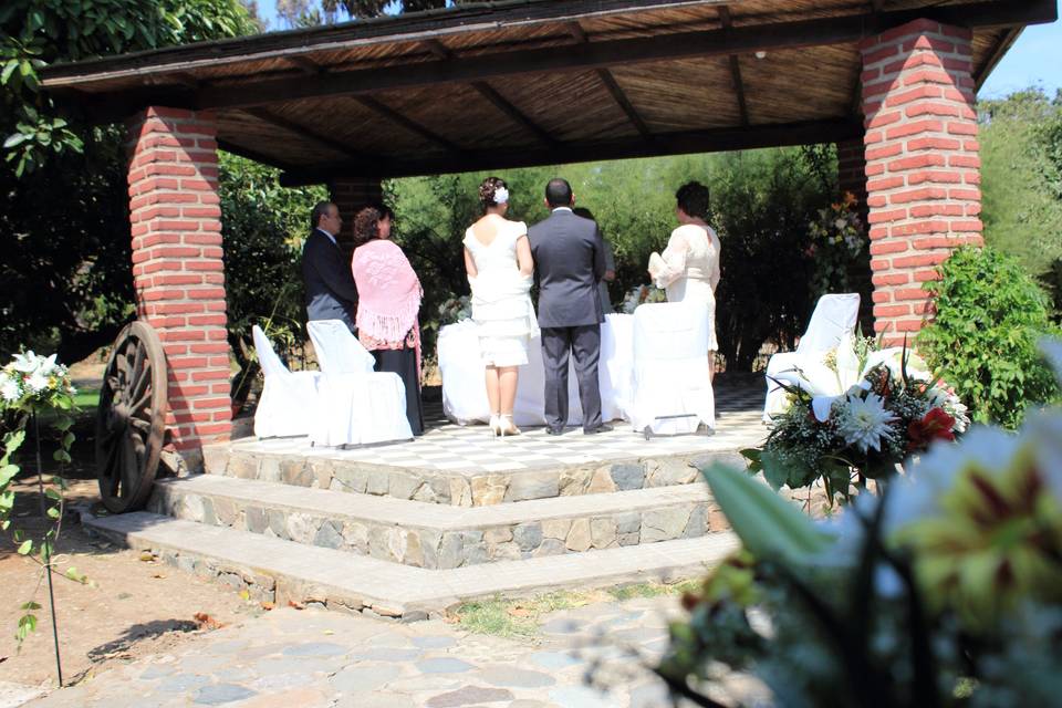 Pergola y ceremonia