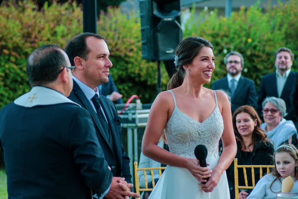 Smiling bride