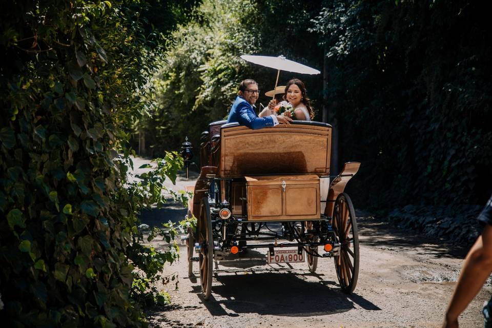Camino de llegada