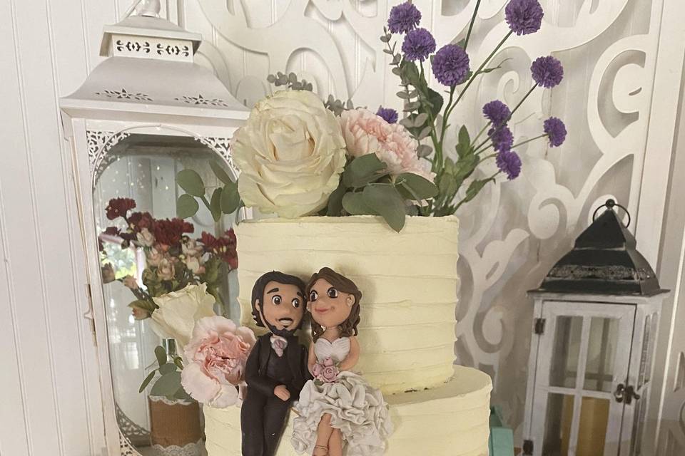 Torta novios con figura