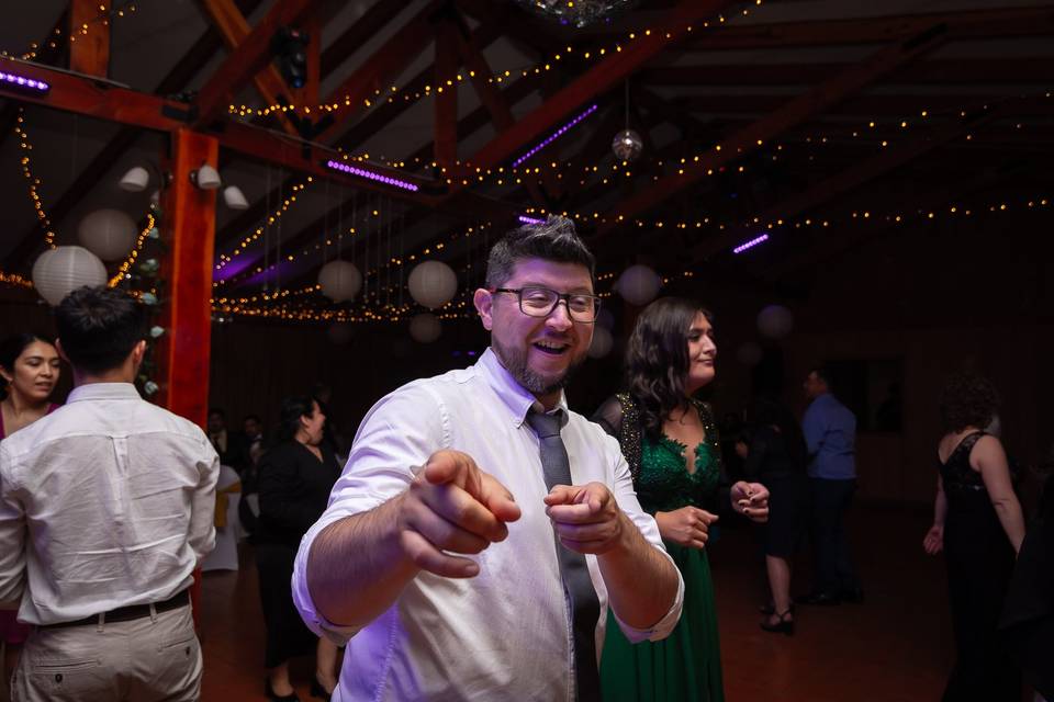 Retrato en fiesta de boda