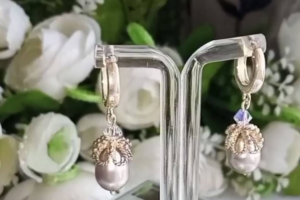 Aros perla elegante