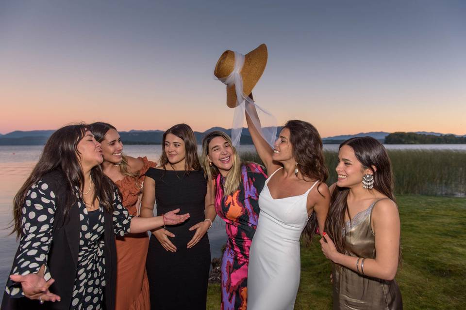 Casual amigas crepúsculo