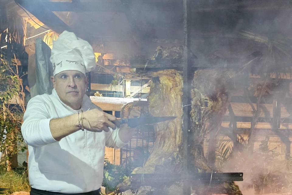 Chef y cordero Magallanico.