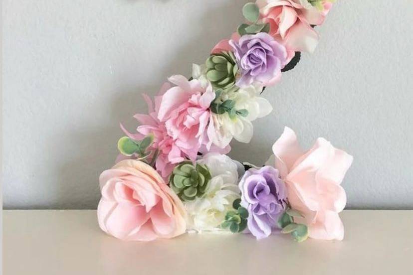 Números florales 80 cm