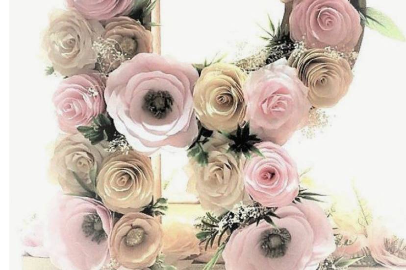 Letras florales 80 cm