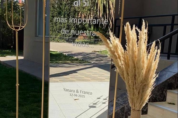 Espejo recepción & bienvenida