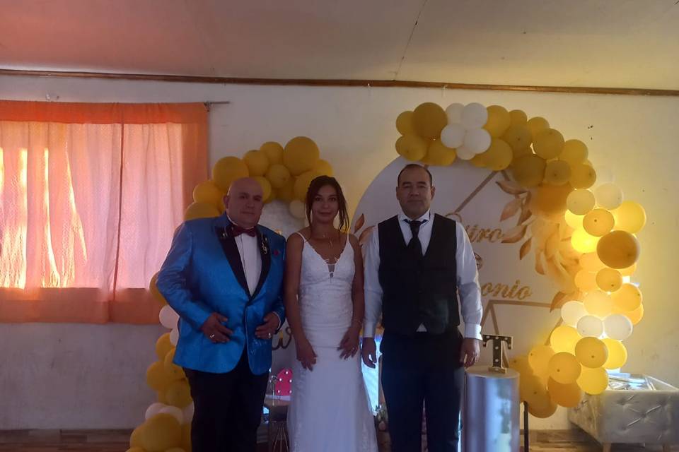 Recepción de los novios