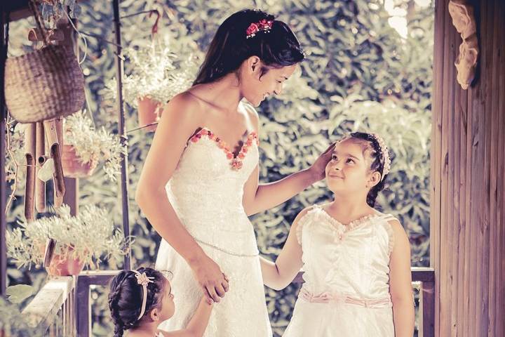 La novia y sobrinos