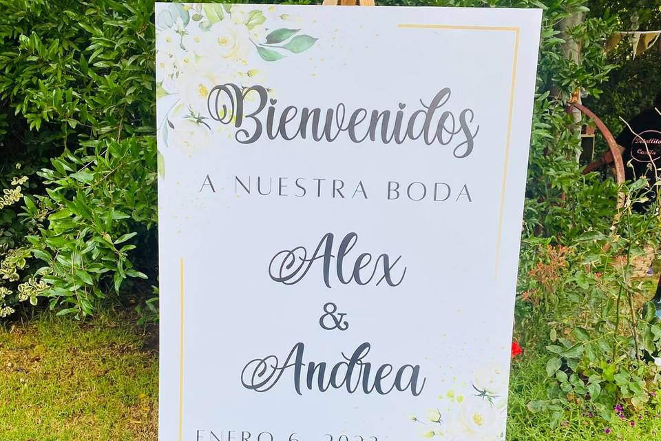 Cartel bienvenida