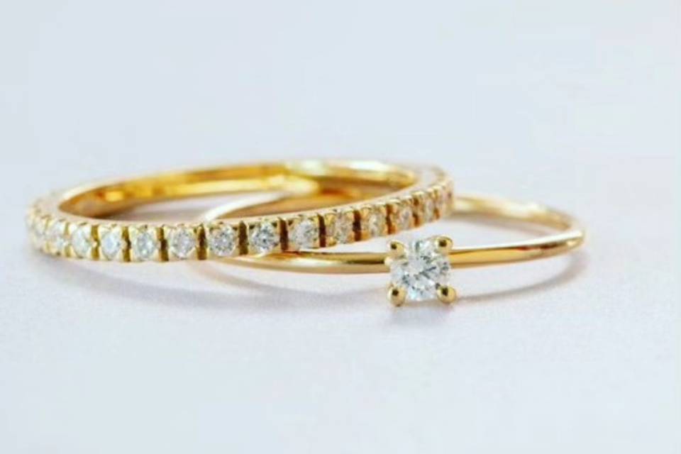 Anillos compromiso oro18k