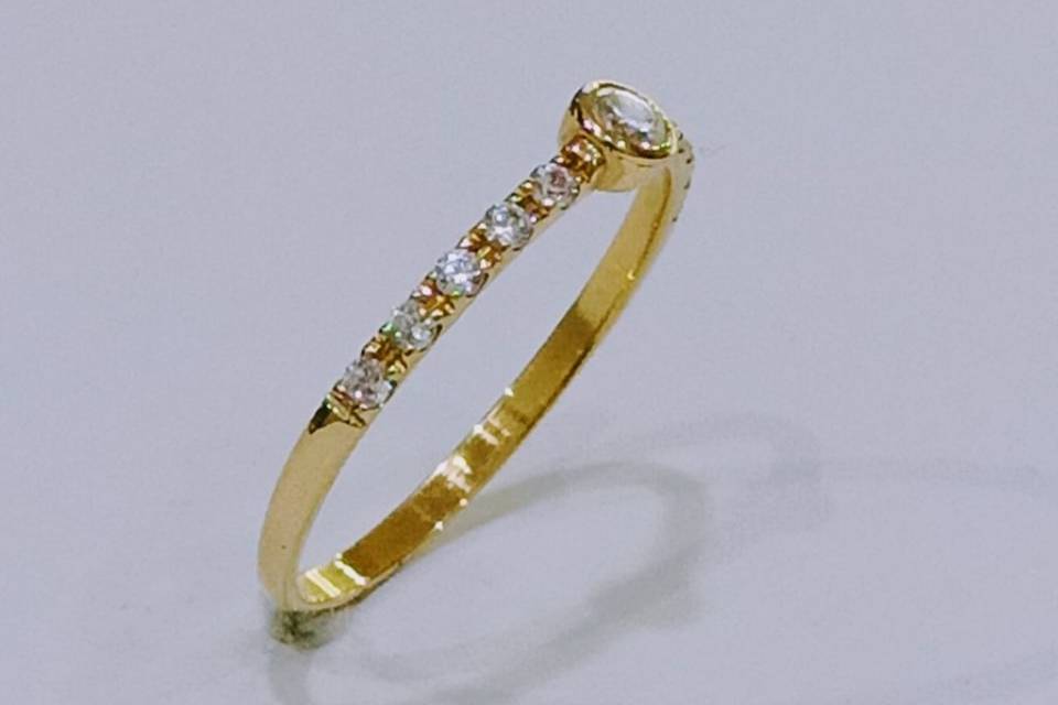 Anillo compromiso oro18k