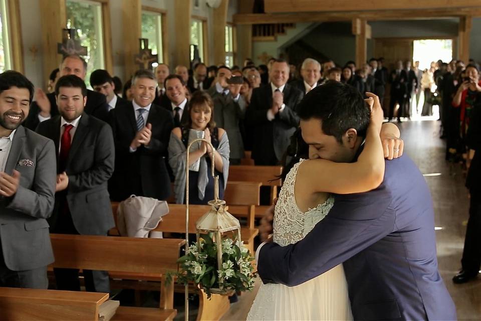 Loreto y Felipe abrazo